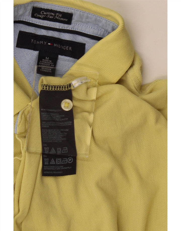 TOMMY HILFIGER Mens Custom Fit Polo Shirt Medium Yellow Cotton Vintage Tommy Hilfiger and Second-Hand Tommy Hilfiger from Messina Hembry 