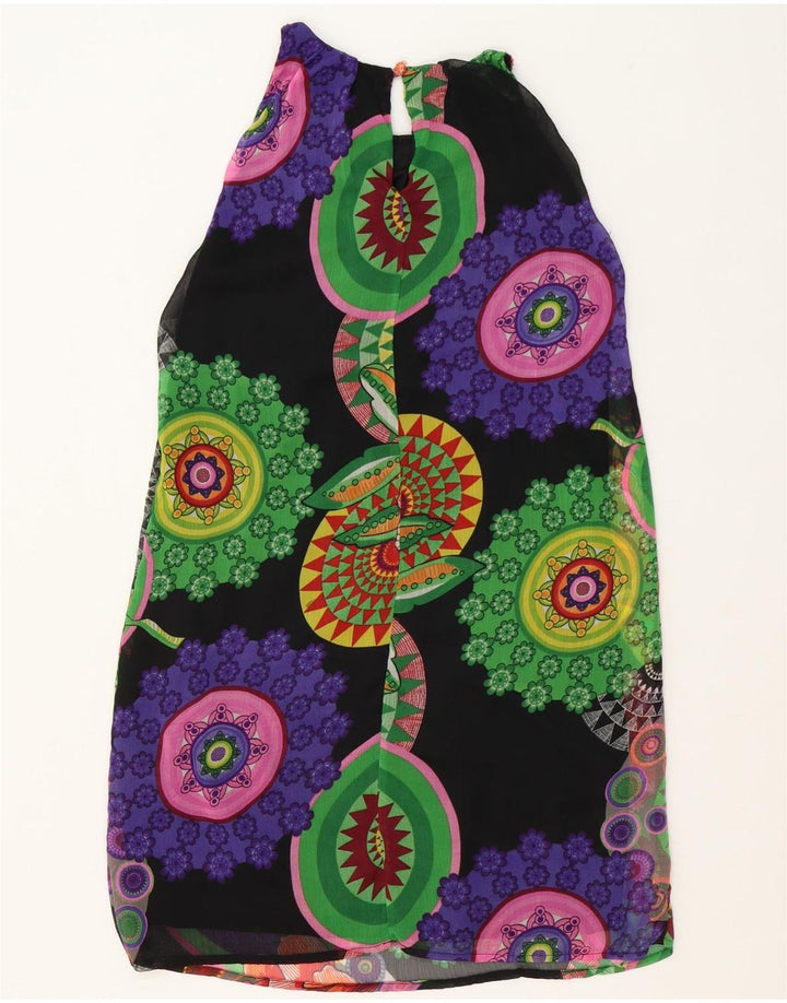 DESIGUAL Womens Halter Dress EU 38 Medium Black Floral Vintage Desigual and Second-Hand Desigual from Messina Hembry 