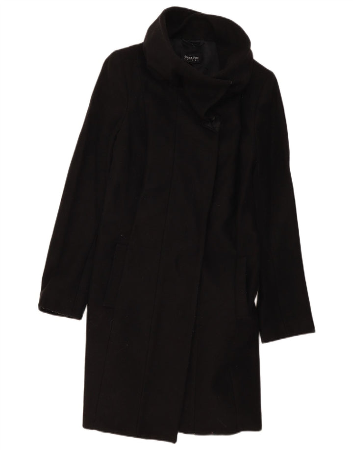 Patrizia Pepe Dame Overfrakke IT 42 Medium Sort Uld