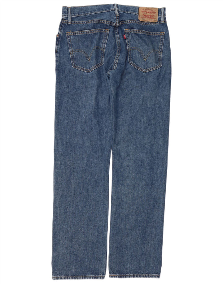 LEVI'S Herre 505 Straight Jeans W33 L34 Blå Bomuld