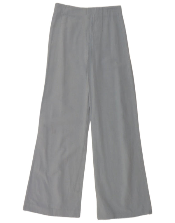 Zara Womens Casual Bukser med brede ben Små W26 L31 Blå