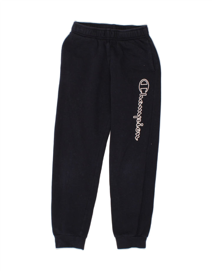 CHAMPION Boys Tracksuit Trousers Joggers 9-10 Years Medium Navy Blue Vintage Champion and Second-Hand Champion from Messina Hembry 