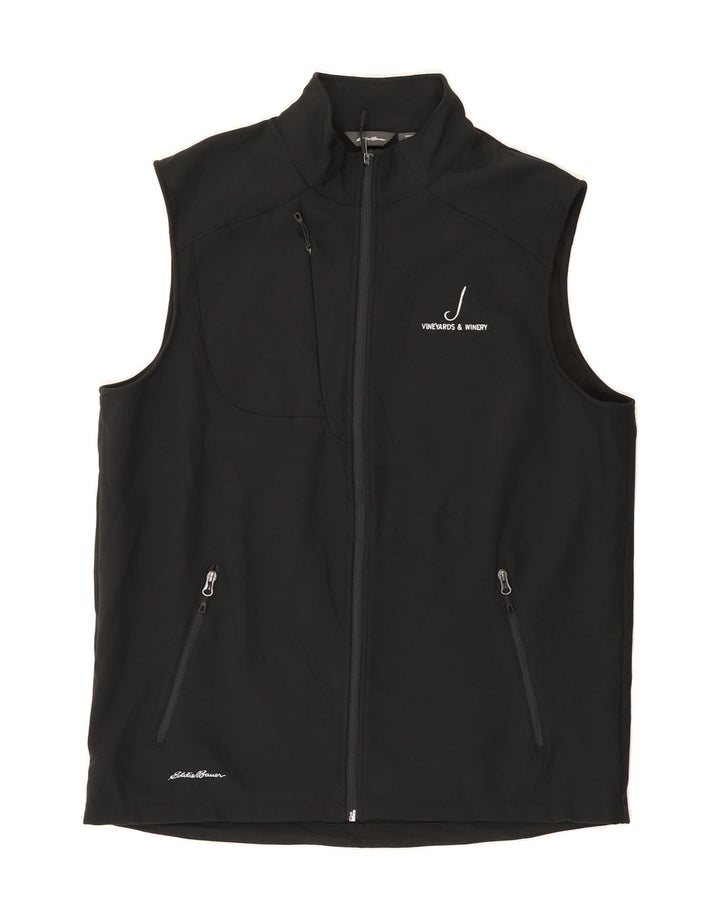 EDDIE BAUER Mens Gilet UK 42 XL Black Polyester Vintage Eddie Bauer and Second-Hand Eddie Bauer from Messina Hembry 
