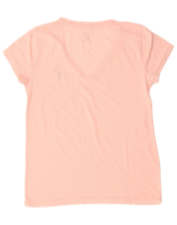 Polo Ralph Lauren Dame T-Shirt Top UK 10 Lille Pink Bomuld