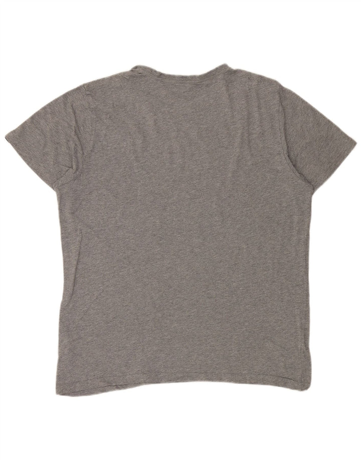 PUMA Mens Graphic T-Shirt Top Large Grey Cotton