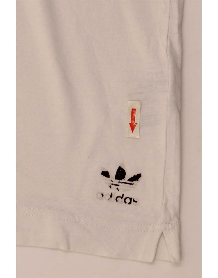 Adidas Herre T-Shirt Top Medium Hvid Bomuld