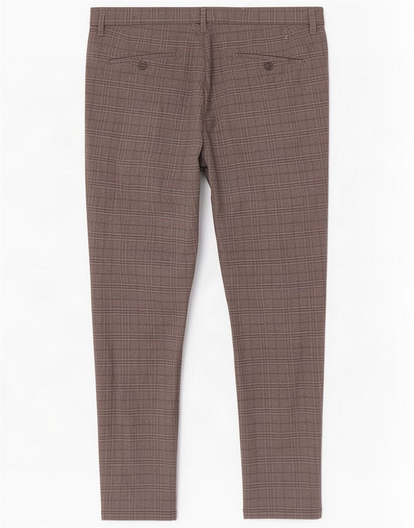 Zara Slim Chino Bukser til mænd EU 44 Large W34 L31 Grey Ternet Polyester