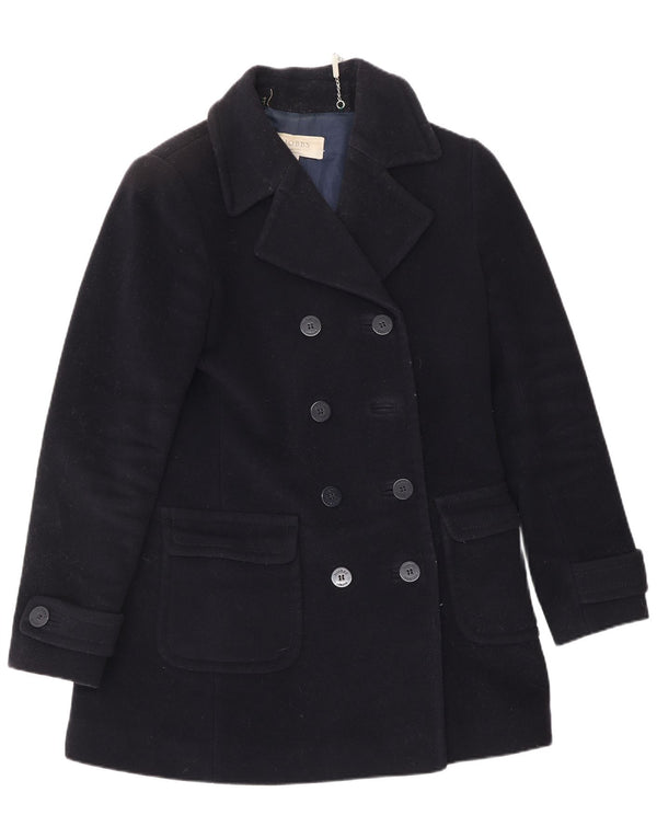 HOBBS Womens Pea Coat UK 10 Small Navy Blue Uld