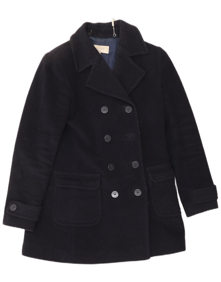 HOBBS Womens Pea Coat UK 10 Small Navy Blue Uld