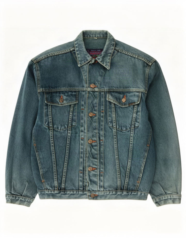 Vintage denimjakke til mænd UK 40 Stor grøn bomuld