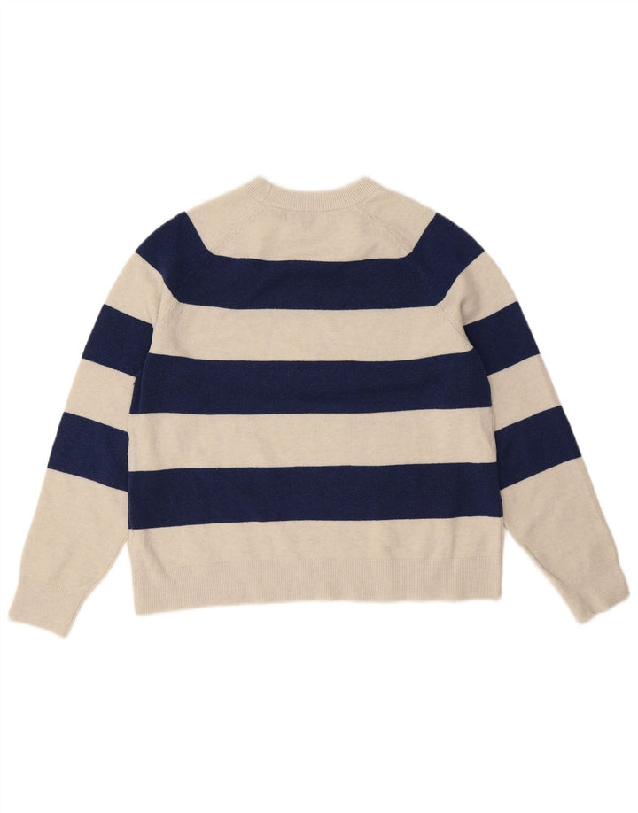 Marks & Spencer Dame sweater med rund hals DK 14 Mellem blå stribet