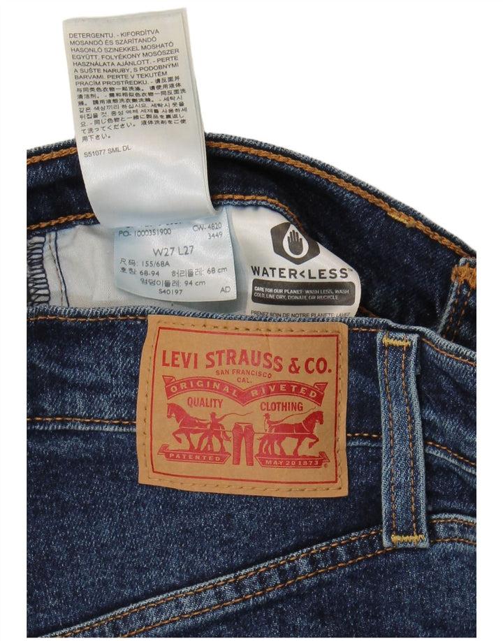 Levi's Dame Ribcage Straight Jeans W27 L27 Blå Bomuld