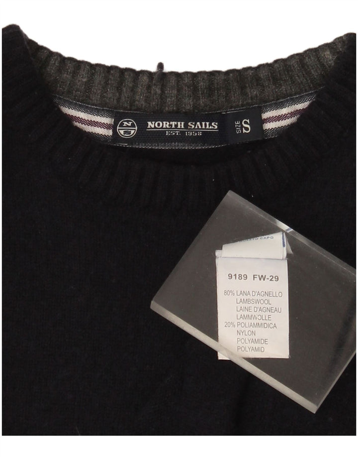 North Sails Dame Crew Neck Jumper Sweater UK 10 Small Navy Blue Wool
