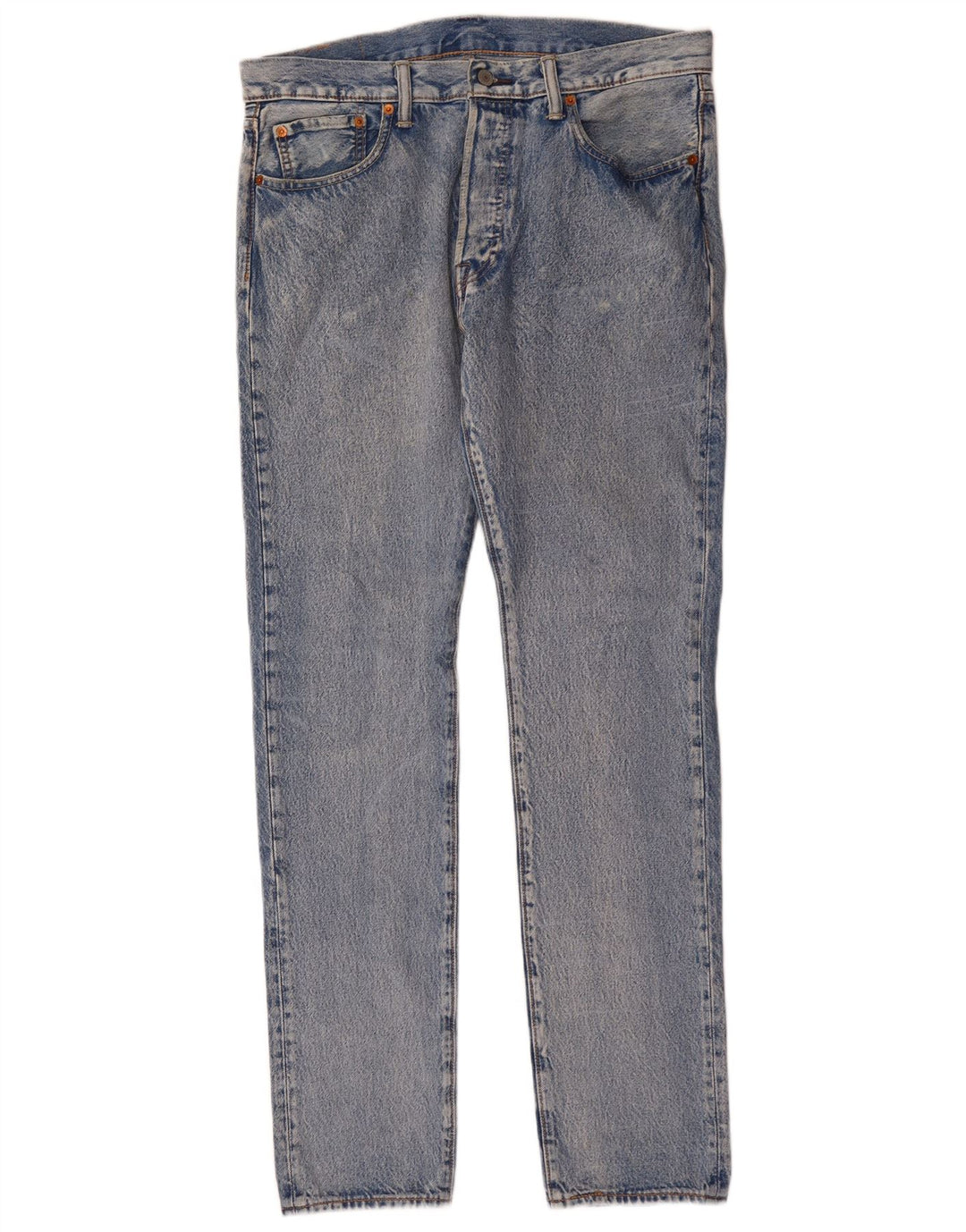 Levi's Herre 501 Straight Jeans W34 L34 Blå Bomuld