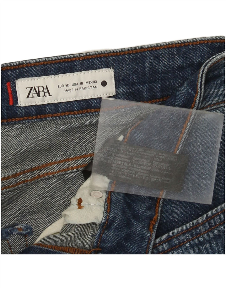 Zara Dame Bootcut Jeans EU 42 Large W32 L29 Blå Bomuld