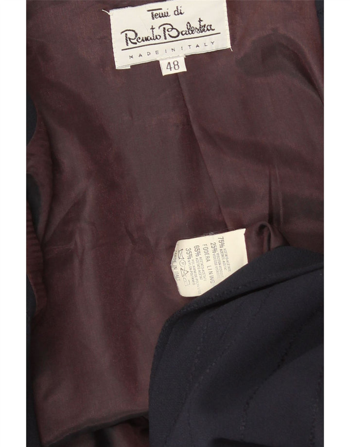 Renato Balestra Dame 3-knaps blazerjakke IT 48 XL Marineblå Acetat