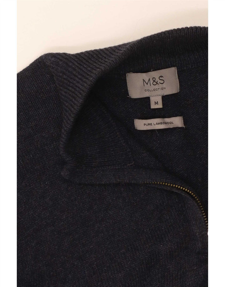 Marks & Spencer Herre sweater med lynlåshals Medium Navy Blue Flecked