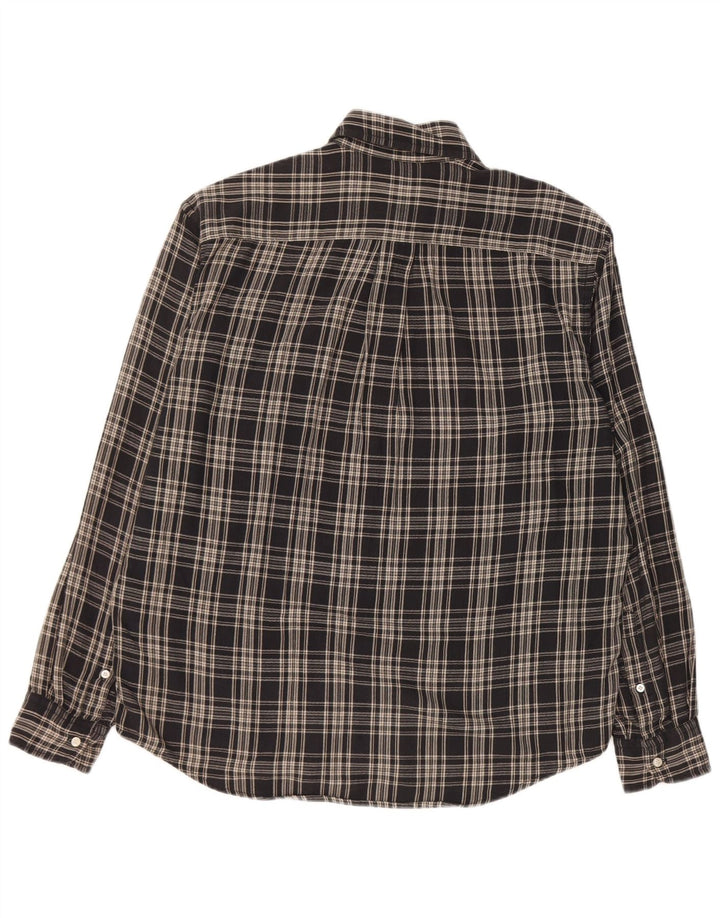 Sergio Tacchini Herre flannelskjorte Stor sort ternet bomuld