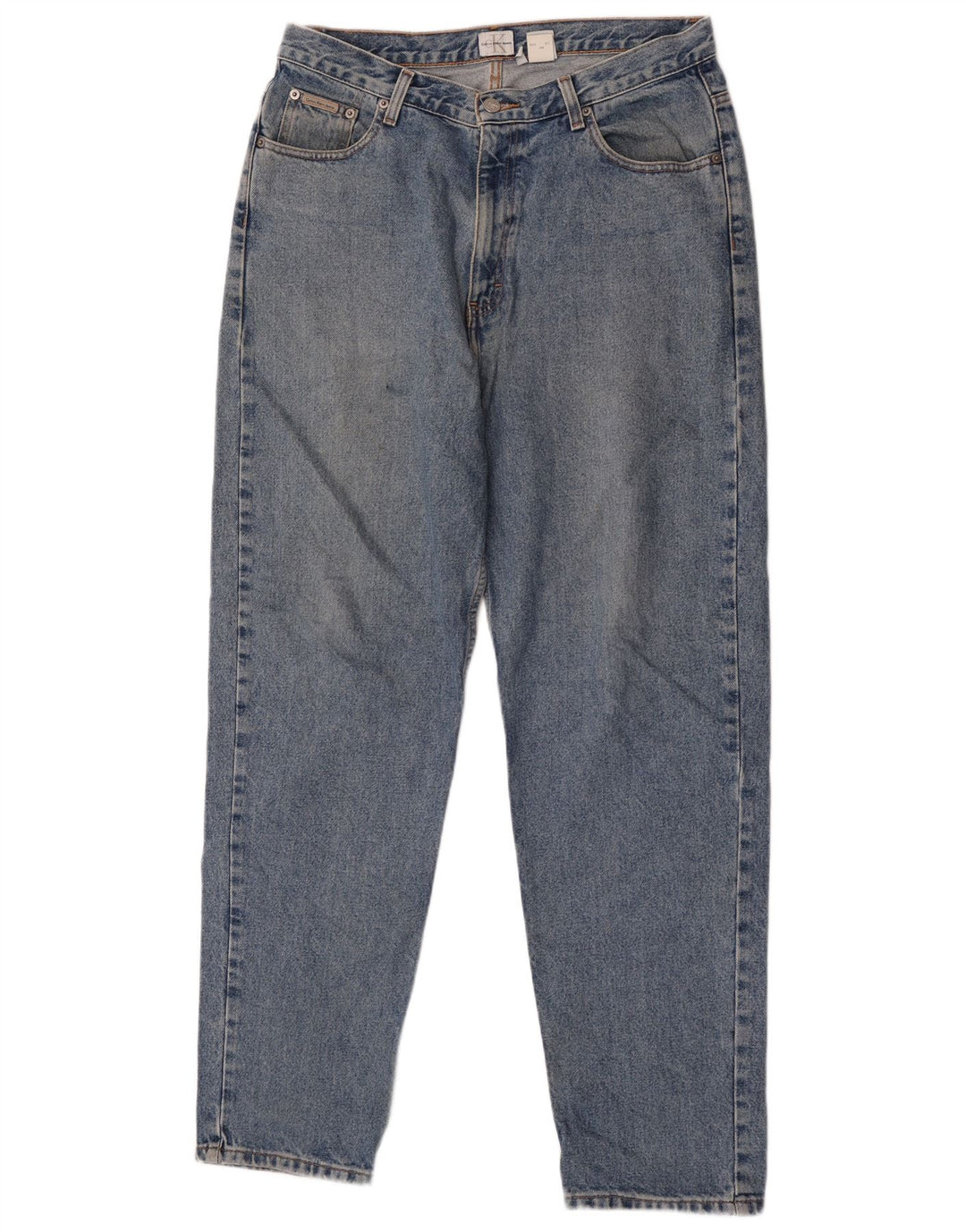 Calvin Klein Herre tilspidsede jeans W34 L32 blå bomuld