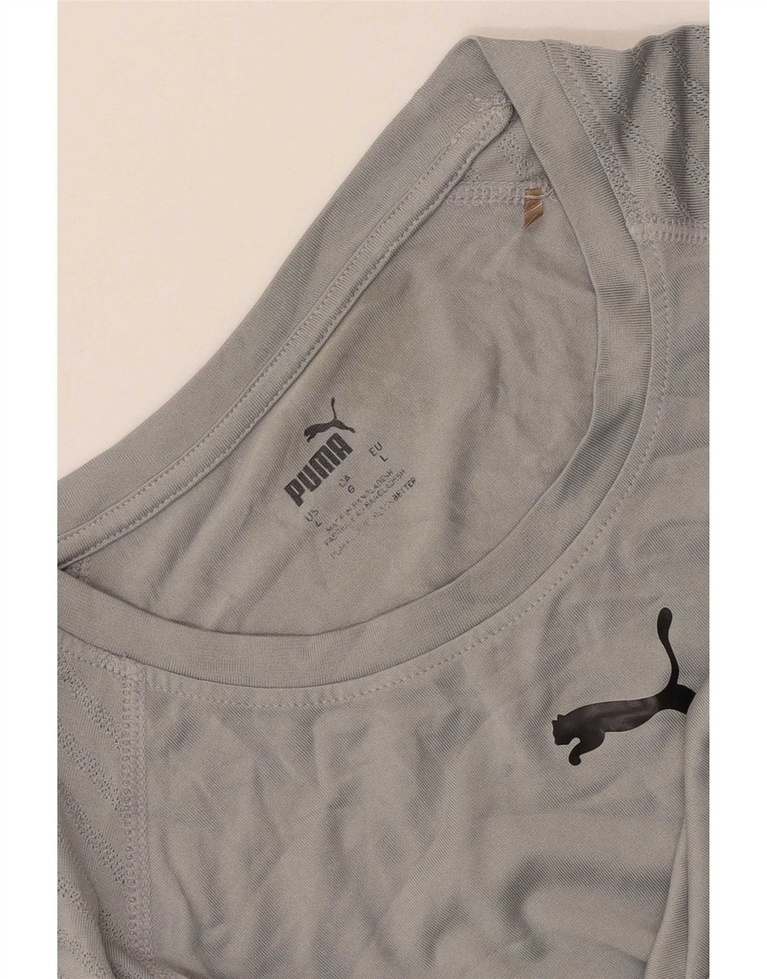 Puma Dame T-Shirt Top UK 14 Stor Grå