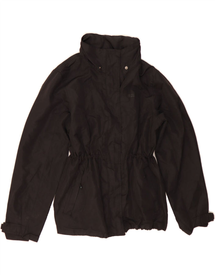 MOUNTAIN WAREHOUSE Womens Hooded Rain Jacket UK 14 Large Black Polyester Vintage Mountain Warehouse and Second-Hand Mountain Warehouse from Messina Hembry 