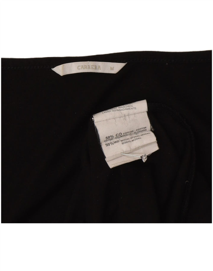 Carrera Dame Top Langærmet UK 12 Medium Sort Bomuld