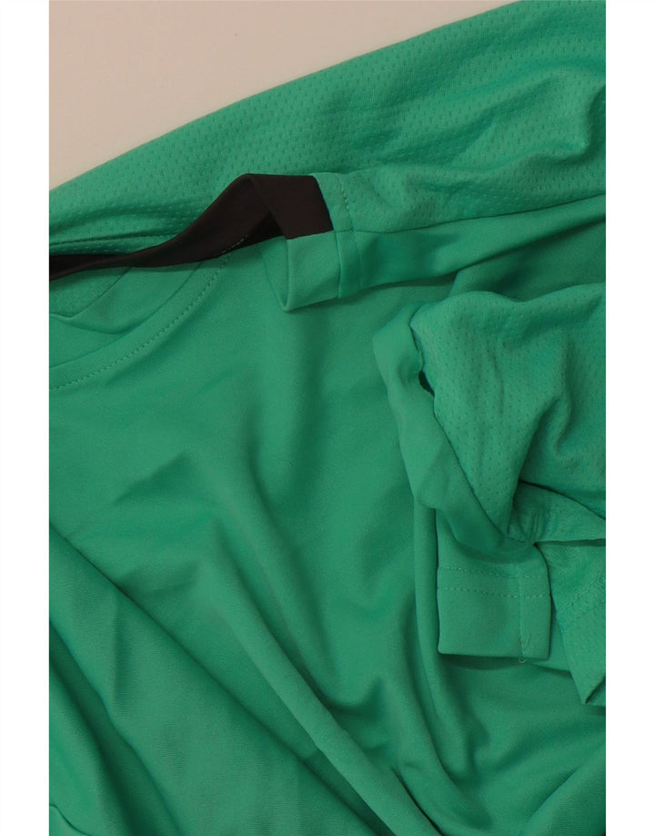 ADIDAS Herre Climacool T-Shirt Top Medium Grøn Colourblock