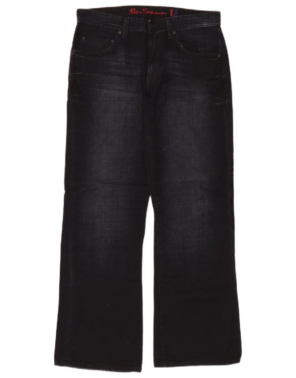 Ben Sherman Herre Bootcut Jeans W32 L30 Marineblå Bomuld