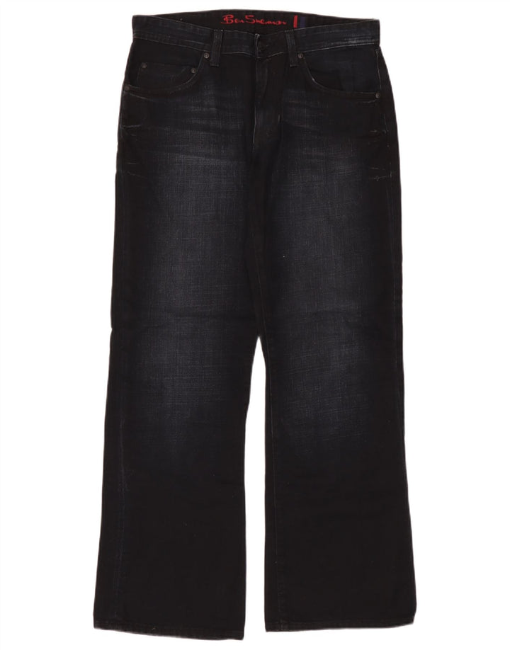 Ben Sherman Herre Bootcut Jeans W32 L30 Marineblå Bomuld