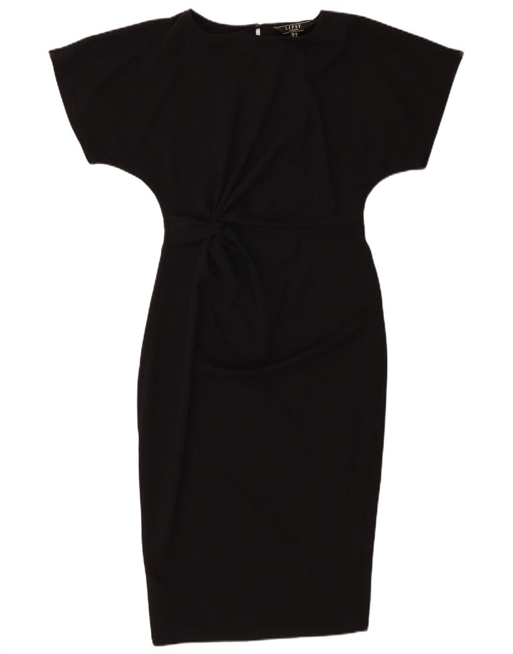 Lipsy Womens Batwing Sheath Dress UK 10 Small Black