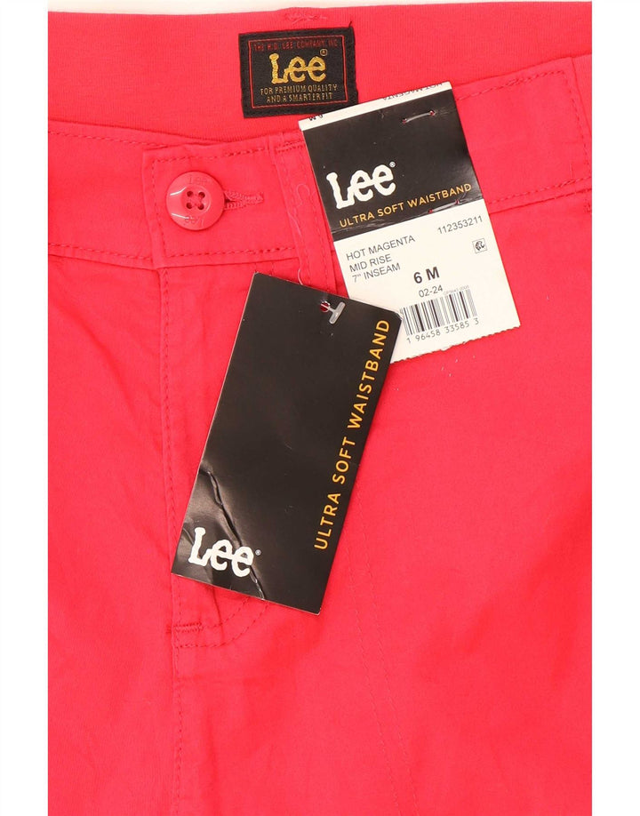 Lee Chino Shorts til kvinder US 6 Medium W30 Rød Bomuld