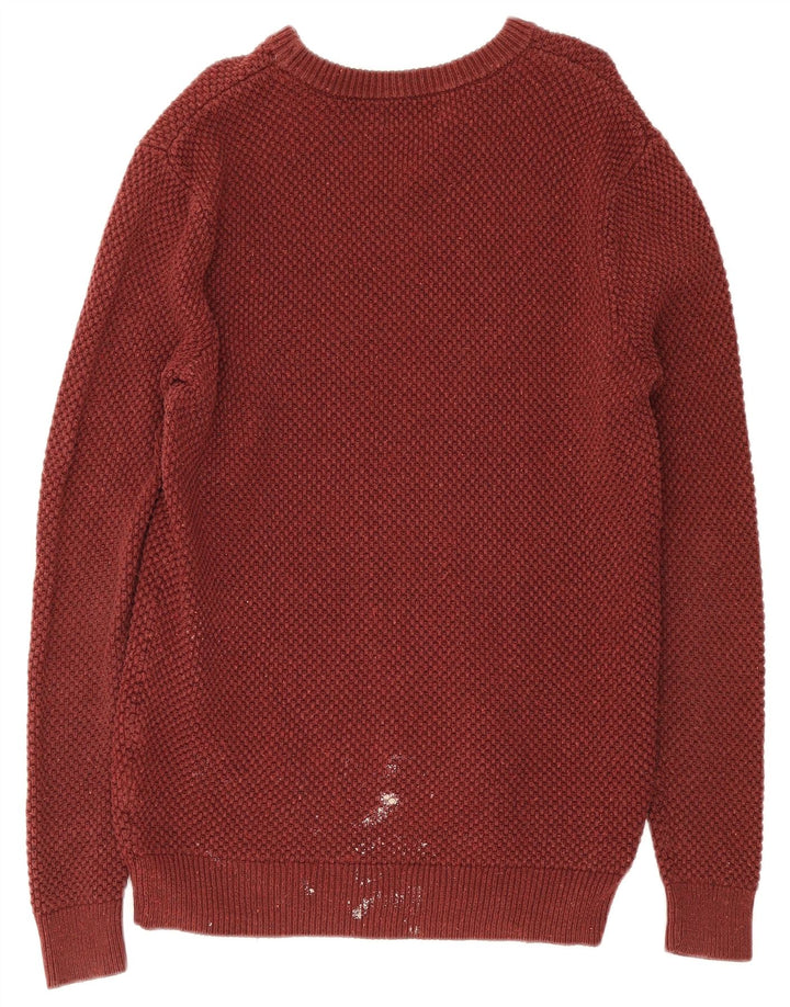 Zara Herre Boat Neck Jumper Sweater XL Rød Bomuld
