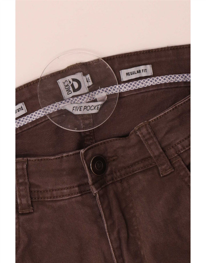 Dacks Herre Regular Fit Straight Jeans IT 48 Medium W32 L29 Brun Bomuld