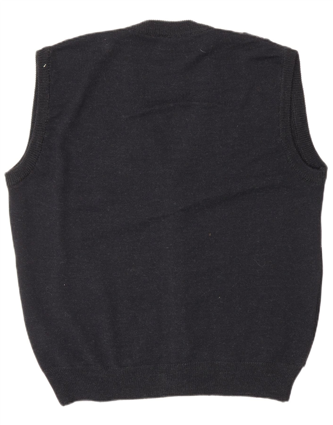 VINTAGE Herre ærmeløs cardigan sweater IT 52 Large Grey Argyle/Diamond