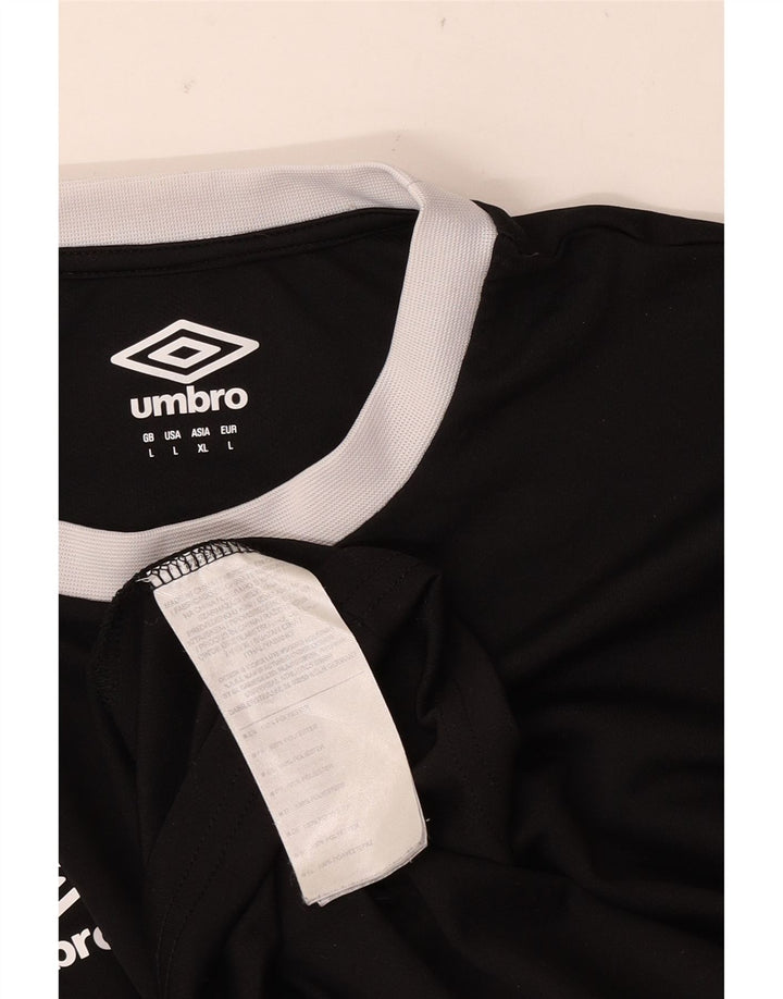 Umbro Herre T-Shirt Top Stor Sort Colourblock Polyester