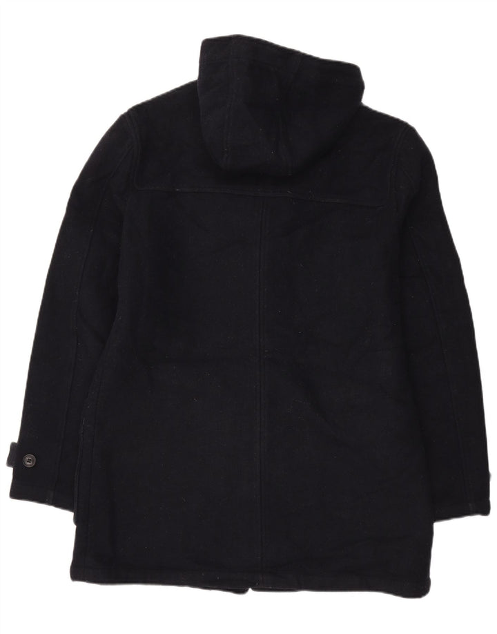 Farah Herre Hooded Duffle Jacket UK 38 Medium Navy Blue Wool