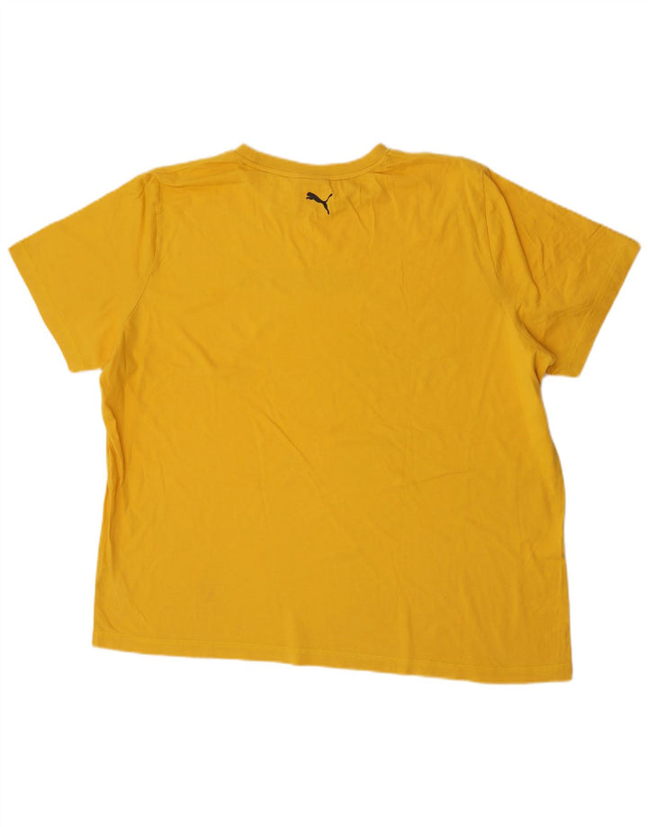 Puma Herre Grafisk T-Shirt Top 2XL Gul