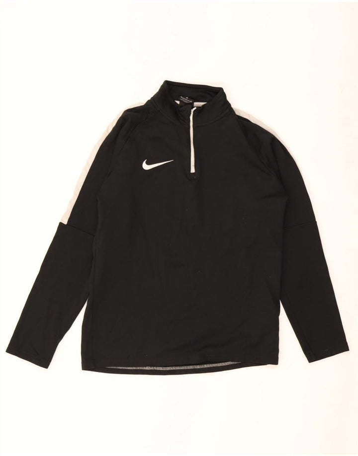 Nike Herre Dri Fit Sweatshirt med lynlås, lille sort farveblok