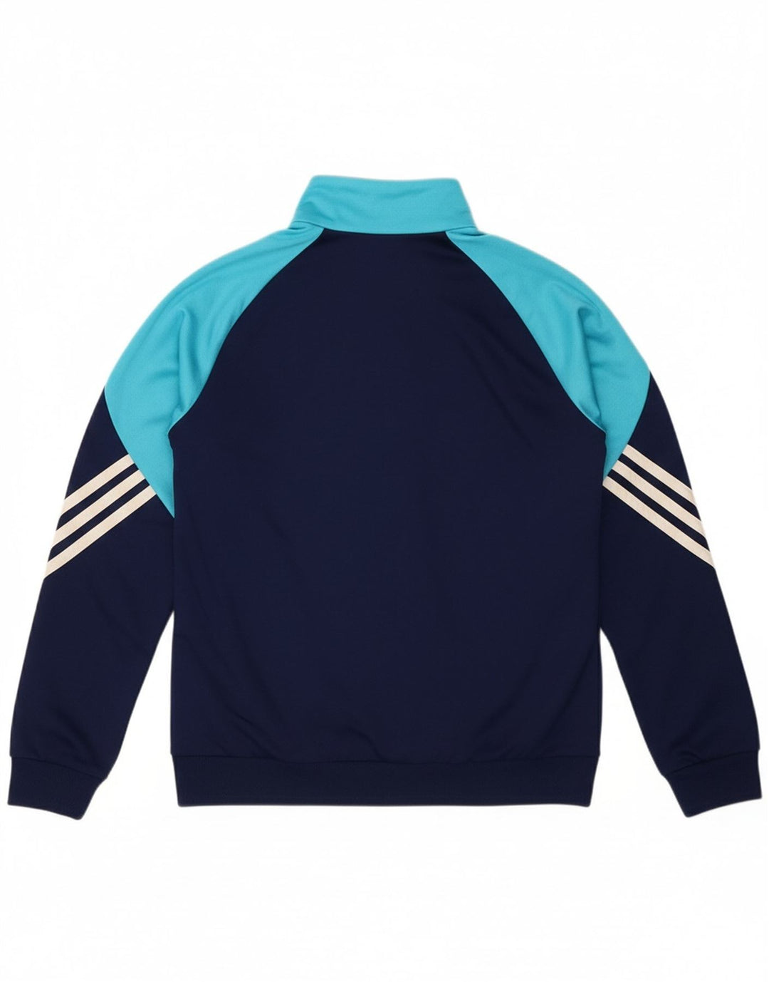 ADIDAS Boys Tracksuit Top Jacket 11-12 Years Large  Navy Blue Colourblock