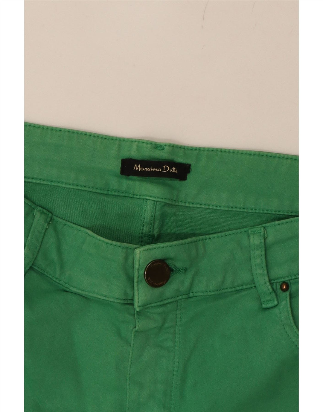 MASSIMO DUTTI Womens Skinny Jeans W32 L28 Green Cotton Vintage Massimo Dutti and Second-Hand Massimo Dutti from Messina Hembry 