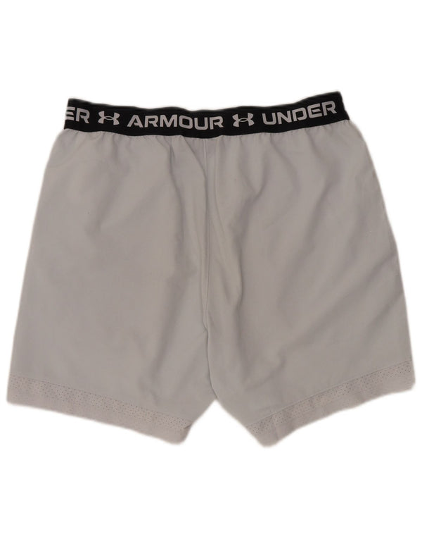 UNDER ARMOUR Grafiske sportsshorts til mænd Large Grå Colourblock Polyester