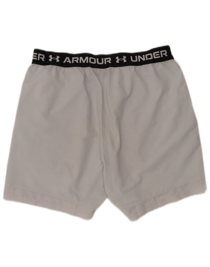 UNDER ARMOUR Grafiske sportsshorts til mænd Large Grå Colourblock Polyester