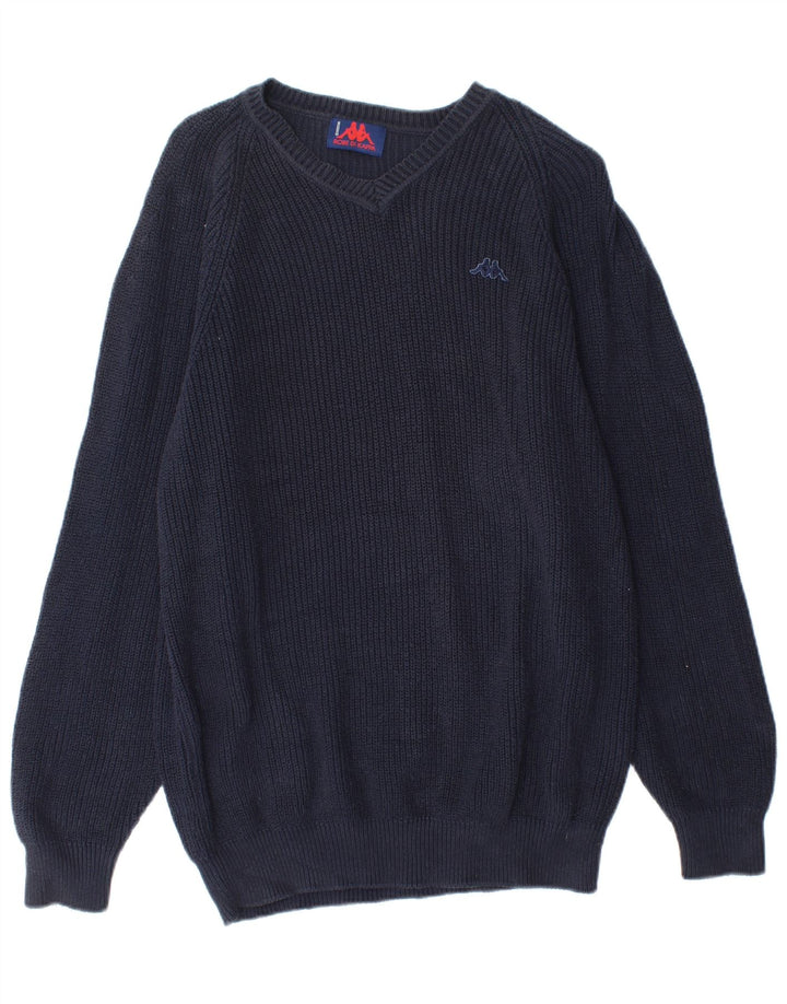 Kappa Herre V-hals sweater Medium Marineblå Bomuld