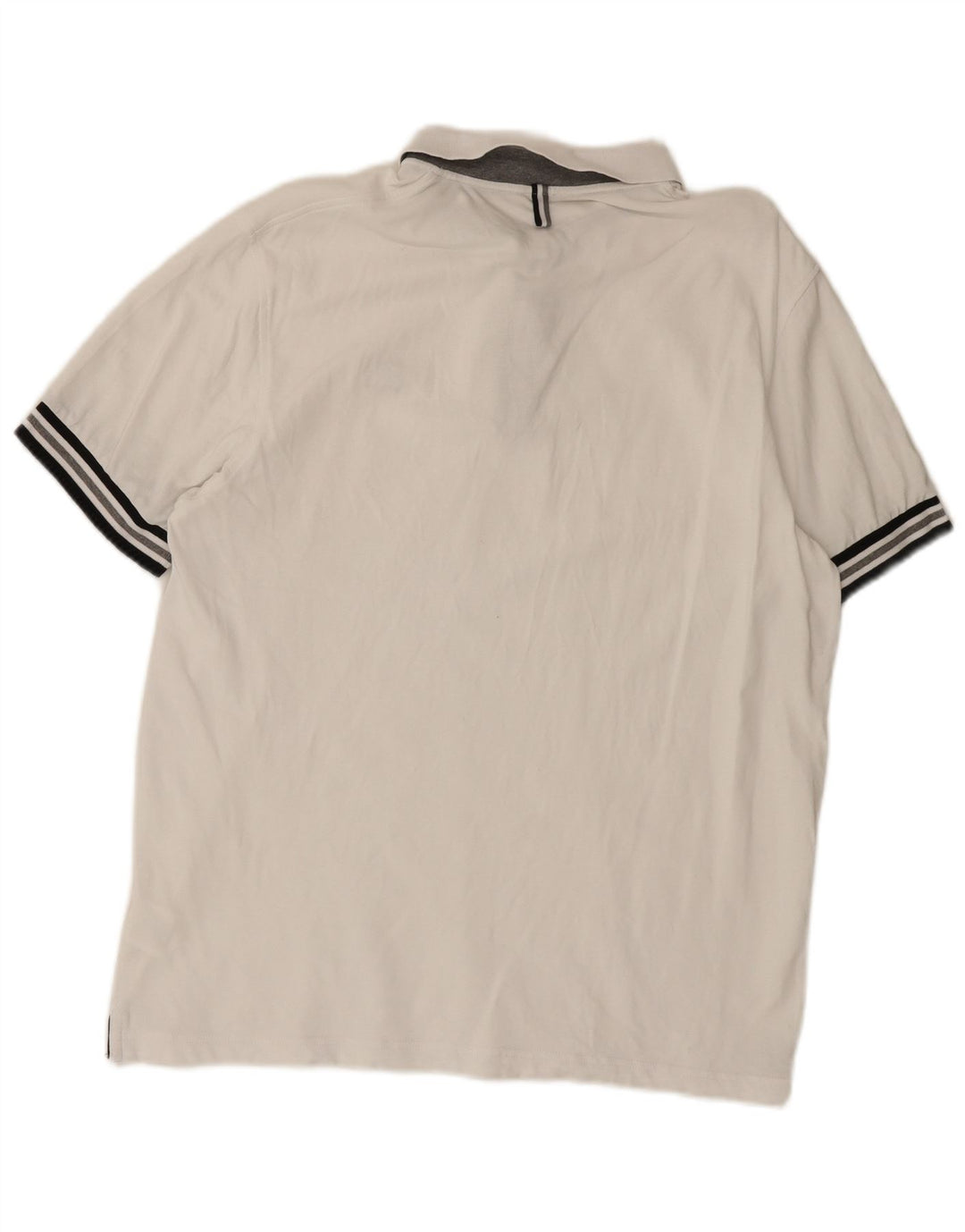 SUN68 Mens Polo Shirt 2XL White Cotton