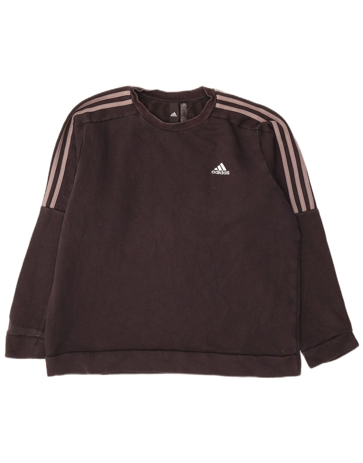 Adidas Sweatshirt til mænd, stor sort bomuld