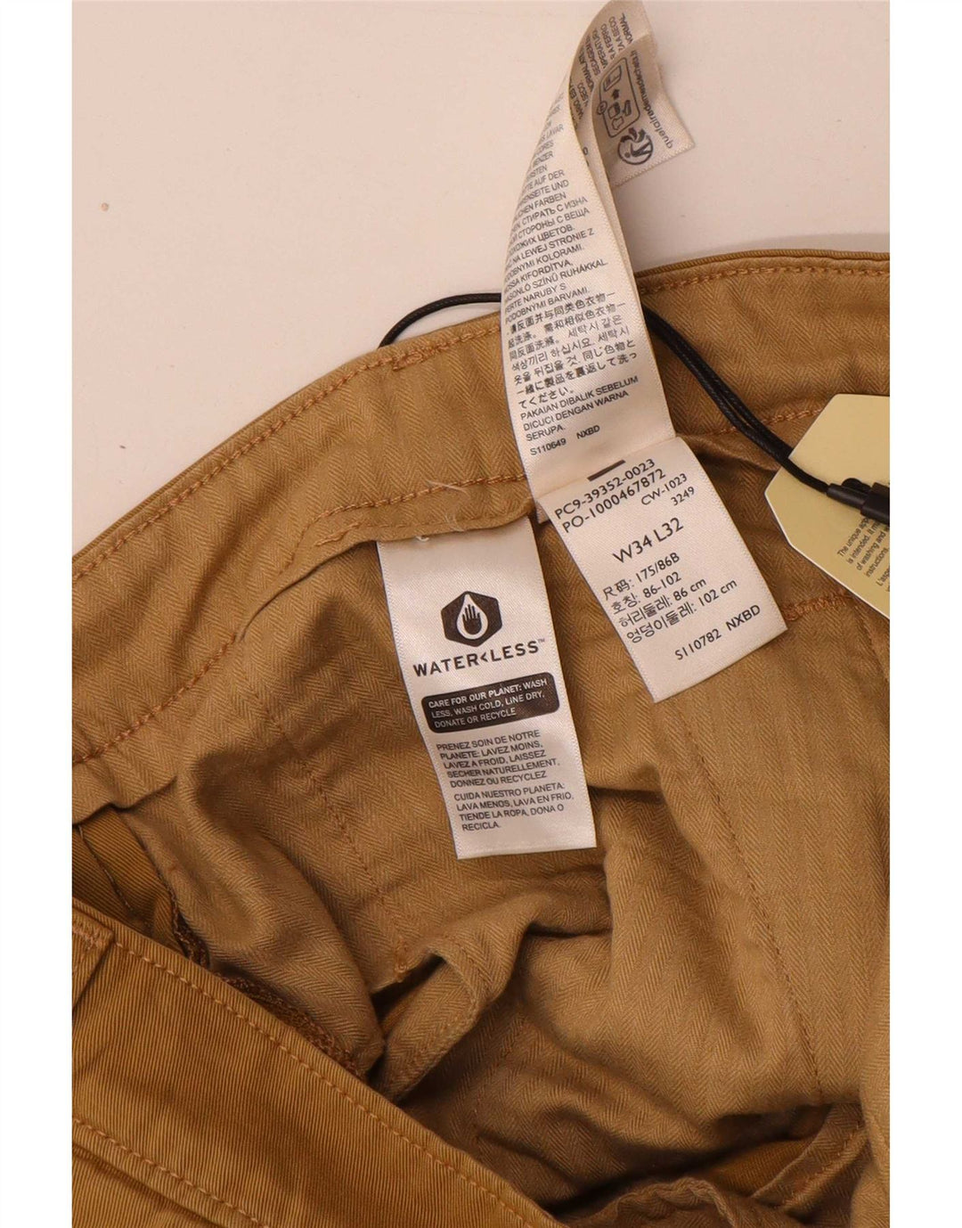 Levi's Herre tilspidsede Cargo Bukser W34 L32 Beige Bomuld