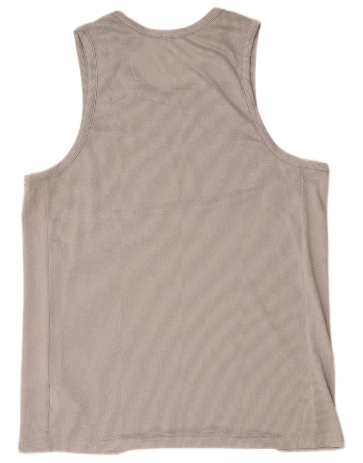Nike Herre Dri Fit Grafisk Vest Top Stor Grå Polyester