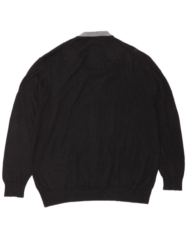 Lacoste Herre Cardigan Sweater Størrelse 8 2XL Sort Bomuld