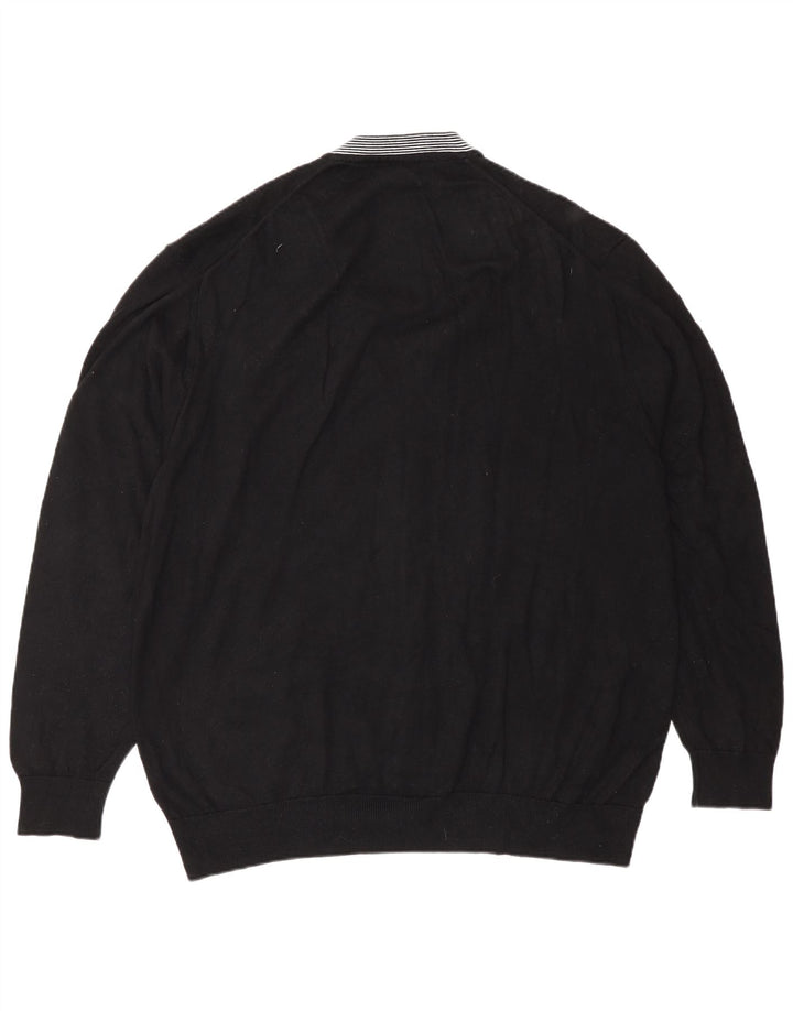 Lacoste Herre Cardigan Sweater Størrelse 8 2XL Sort Bomuld