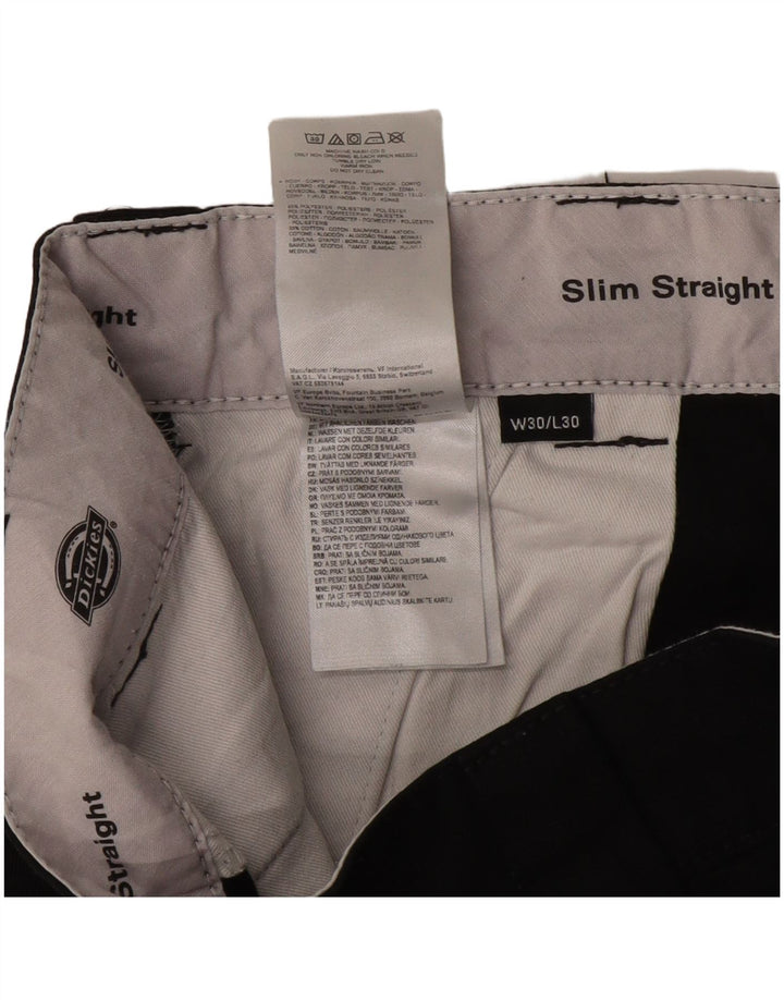 Dickies Herre Slim Straight Cargo Bukser W30 L30 Sort Polyester